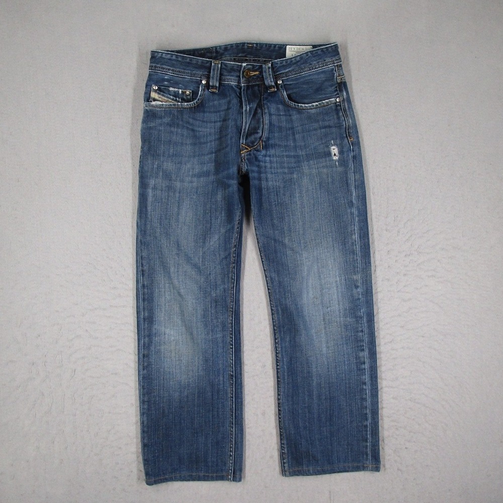 Diesel Larkee Regular Straight Leg Jeans Mens 30x32 Wash 008RQ Blue Denim READ*